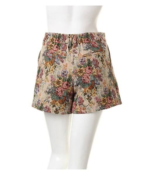 INGNI（イング）の「花柄ゴブランショート／パンツ（パンツ・レディース・ﾍﾞｰｼﾞｭ/ﾍﾞｰｼﾞｭ/A・M）」の2枚目の写真