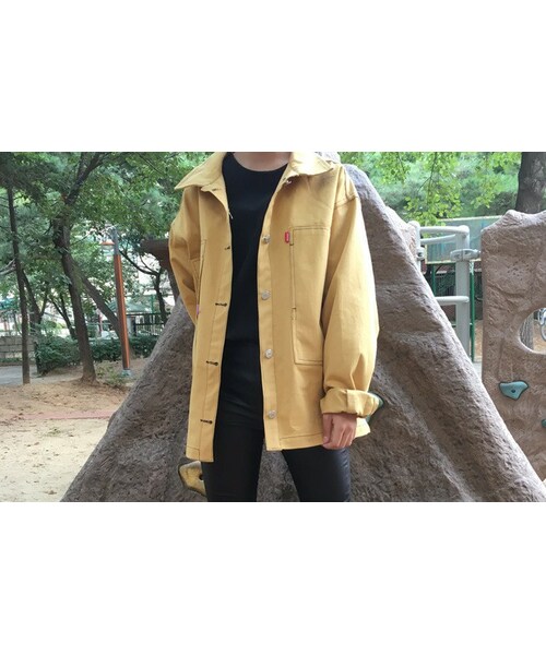 OLDMICKEY (オールドミッキー)の「ベーシックステッチディテールビッグポケットポイントジャケット(P000BIOI)(その他アウター・レディース・null・FREE)」の1枚目の写真
