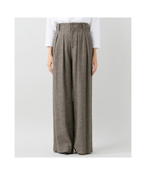 IENA(イエナ)の「シルクネップツィードタックワイドパンツ(パンツ・ブラウン・34/36/38/40)」の6枚目の写真