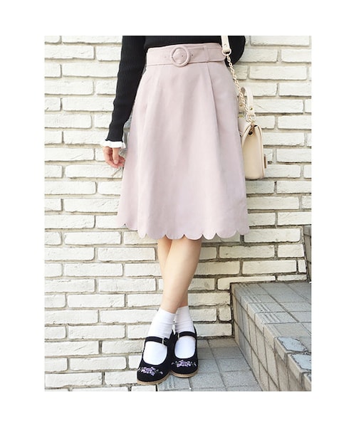 F i.n.t（フィント）の「裾スカラップフレアースカート/F i.n.t（スカート・レディース・その他）」の3枚目の写真