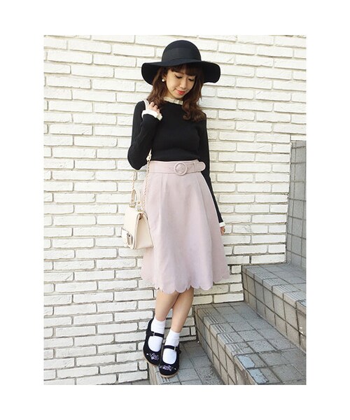 F i.n.t（フィント）の「裾スカラップフレアースカート/F i.n.t（スカート・レディース・その他）」の4枚目の写真