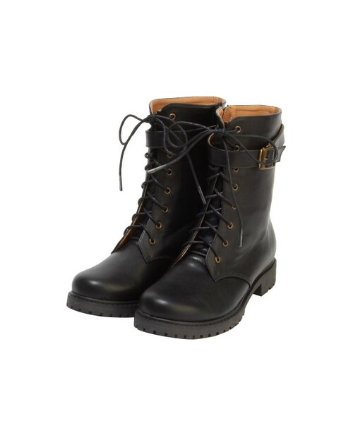 F i.n.t(フィント)の「ベルト付きワークブーツ/F i.n.t(ドレスシューズ・レディース・その他)」の1枚目の写真