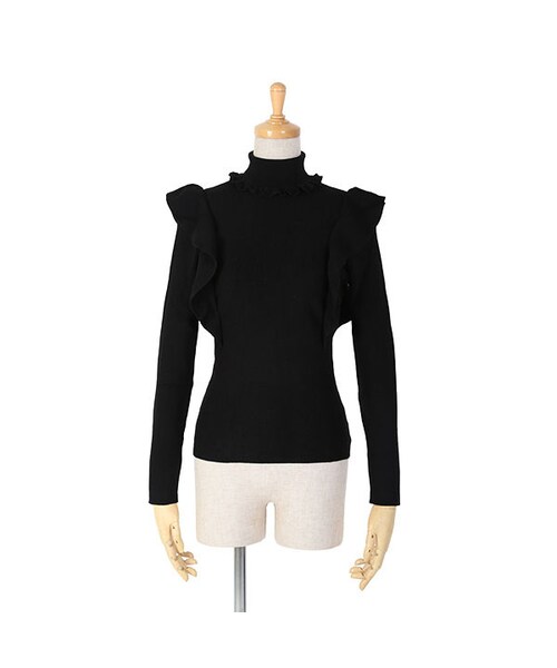 an another angelus（アンアナザーアンジェラス）の「ショルダーラッフルニットプルオーバー/an another angelus（ニット/セーター・レディース・その他）」の3枚目の写真