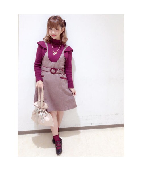 an another angelus（アンアナザーアンジェラス）の「ショルダーラッフルニットプルオーバー/an another angelus（ニット/セーター・レディース・その他）」の4枚目の写真