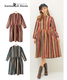 KORMARCH | コーデュロイロングワンピース(ワンピース)