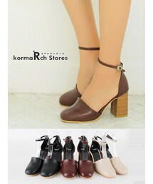 KORMARCH | ヒール型ストラップ付セパレートパンプス(パンプス)