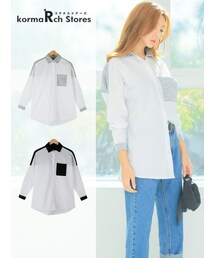 KORMARCH | カラーツートンのシャツ(シャツ/ブラウス)