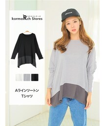 KORMARCH | AラインツートンTシャツ(Tシャツ/カットソー)