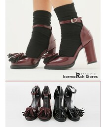 KORMARCH | タッセルストラップサンダル(パンプス)