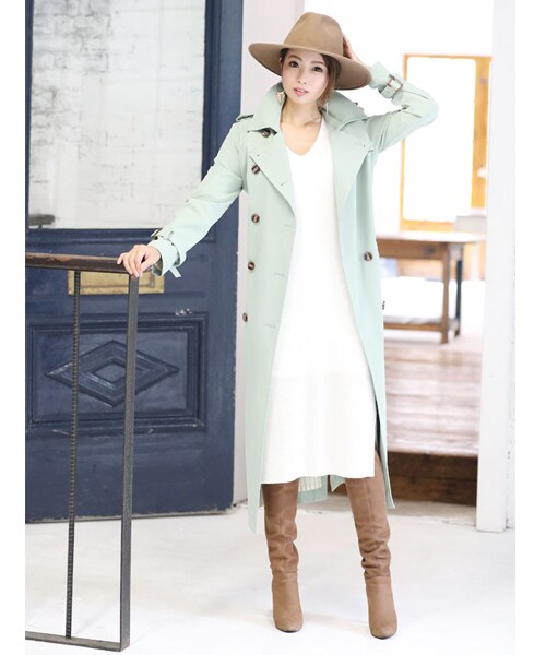 Rocotta by MOERY(ロコッタ)の「Rocotta(ロコッタ) by moery ロングトレンチコート(トレンチコート・レディース・ベージュ/ネイビー/グリーン・FREE)」の15枚目の写真