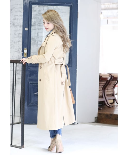 Rocotta by MOERY(ロコッタ)の「Rocotta(ロコッタ) by moery ロングトレンチコート(トレンチコート・レディース・ベージュ/ネイビー/グリーン・FREE)」の7枚目の写真