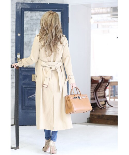 Rocotta by MOERY(ロコッタ)の「Rocotta(ロコッタ) by moery ロングトレンチコート(トレンチコート・レディース・ベージュ/ネイビー/グリーン・FREE)」の8枚目の写真