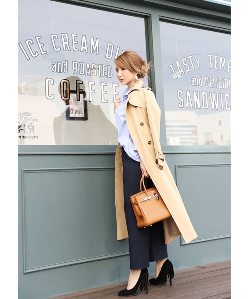 Rocotta by MOERY(ロコッタ)の「Rocotta(ロコッタ) by moery ロングトレンチコート(トレンチコート・レディース・ベージュ/ネイビー/グリーン・FREE)」の10枚目の写真