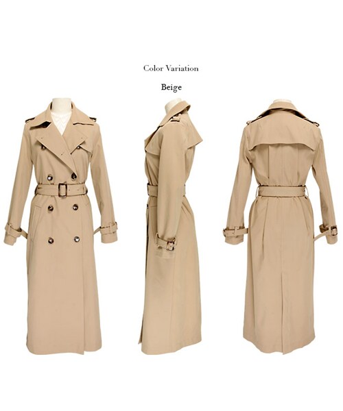 Rocotta by MOERY(ロコッタ)の「Rocotta(ロコッタ) by moery ロングトレンチコート(トレンチコート・レディース・ベージュ/ネイビー/グリーン・FREE)」の12枚目の写真