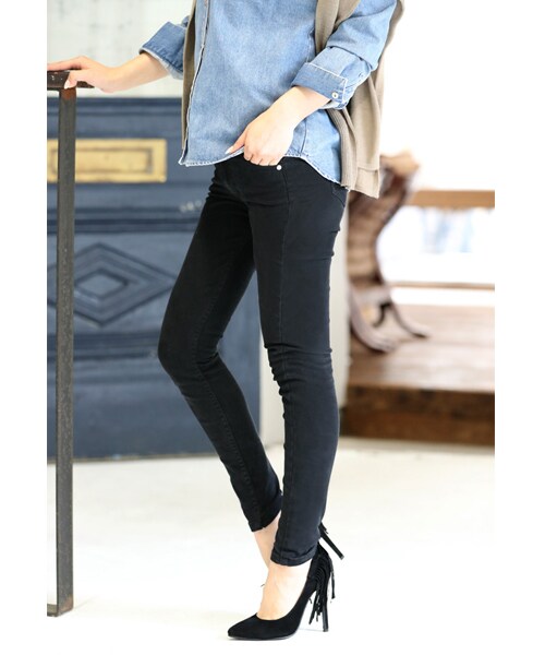 Rocotta by MOERY（ロコッタ）の「Rocotta(ロコッタ) by moery ヘビーオンスダンガリーシャツ（シャツ/ブラウス・レディース・インディゴ・FREE）」の4枚目の写真