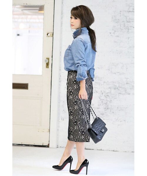 Rocotta by MOERY（ロコッタ）の「Rocotta(ロコッタ) by moery ヘビーオンスダンガリーシャツ（シャツ/ブラウス・レディース・インディゴ・FREE）」の7枚目の写真