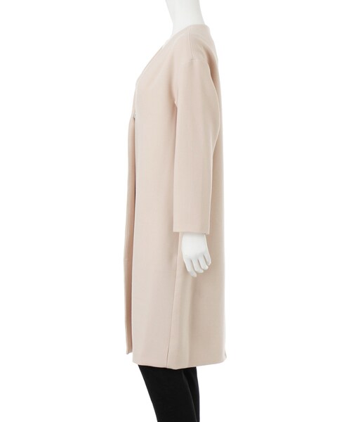 MERCURYDUO(マーキュリーデュオ)の「ダブルクロスノーカラーコート(ジャケット/アウター・レディース・ベビーピンク/ネイビー・F)」の4枚目の写真