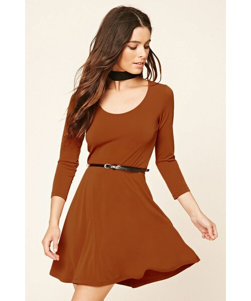 Forever 21 フォーエバー トゥエンティーワン の ベルト付きスケーターワンピース その他 Wear Forever 21 フォーエバー トゥエンティーワン の ベルト付きスケーターワンピース その他 Wear