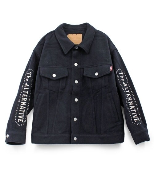 RNA(アールエヌエー)の「スペシャルルーズGジャン(ジャケット/アウター・レディース・ホワイト/ブラックネイビー・M)」の2枚目の写真