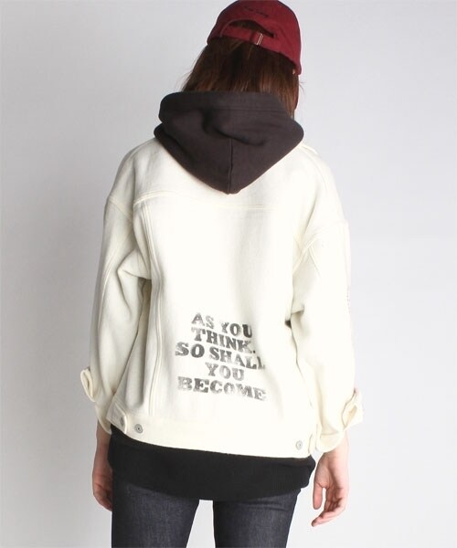 RNA(アールエヌエー)の「スペシャルルーズGジャン(ジャケット/アウター・レディース・ホワイト/ブラックネイビー・M)」の13枚目の写真