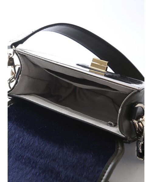 LOWELL things（ロウェル　シングス）の「オリジナルヒネリスクエア【予約】（ショルダーバッグ・レディース・NAVY/BG・F）」の4枚目の写真