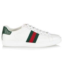 GUCCI | GUCCI Side-stripe leather trainers(スニーカー)
