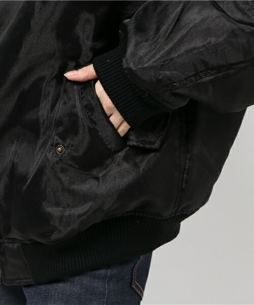 Little sunny bite（リトルサニーバイト）の「little sunny bite  シンボリックMA-1　LJK-080F（ミリタリージャケット・レディース・ブラック/カーキ/ピンク・FREE）」の10枚目の写真