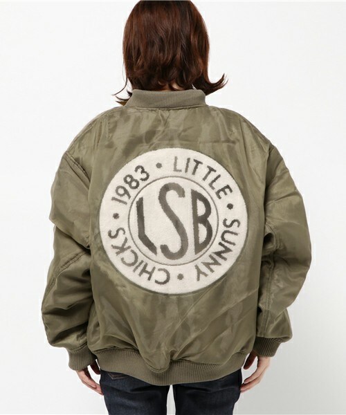 Little sunny bite（リトルサニーバイト）の「little sunny bite  シンボリックMA-1　LJK-080F（ミリタリージャケット・レディース・ブラック/カーキ/ピンク・FREE）」の14枚目の写真