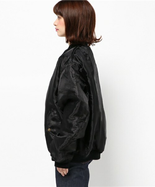 Little sunny bite（リトルサニーバイト）の「little sunny bite  シンボリックMA-1　LJK-080F（ミリタリージャケット・レディース・ブラック/カーキ/ピンク・FREE）」の5枚目の写真