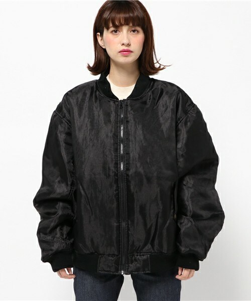 Little sunny bite（リトルサニーバイト）の「little sunny bite  シンボリックMA-1　LJK-080F（ミリタリージャケット・レディース・ブラック/カーキ/ピンク・FREE）」の4枚目の写真