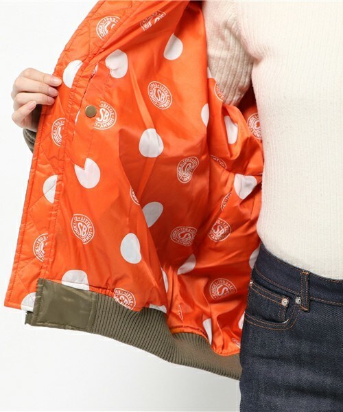 Little sunny bite（リトルサニーバイト）の「little sunny bite  シンボリックMA-1　LJK-080F（ミリタリージャケット・レディース・ブラック/カーキ/ピンク・FREE）」の13枚目の写真