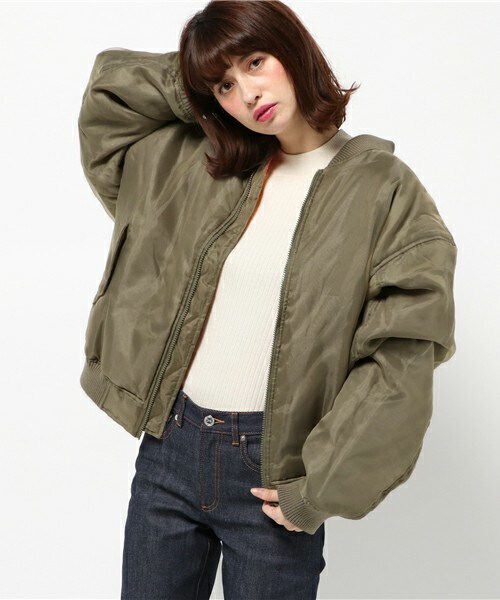 Little sunny bite（リトルサニーバイト）の「little sunny bite  シンボリックMA-1　LJK-080F（ミリタリージャケット・レディース・ブラック/カーキ/ピンク・FREE）」の18枚目の写真