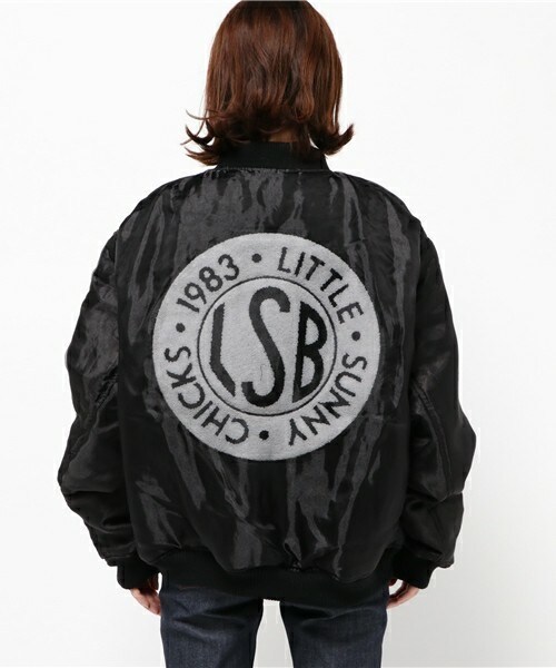 Little sunny bite（リトルサニーバイト）の「little sunny bite  シンボリックMA-1　LJK-080F（ミリタリージャケット・レディース・ブラック/カーキ/ピンク・FREE）」の6枚目の写真