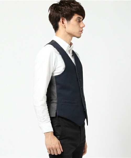MEN'S BIGI(メンズビギ)の「【渡部篤郎さん着用 メンズクラブ12月号 掲載商品】リバーシブルベスト(セットアップベスト)(ベスト・メンズ・グレー/ブラウン/ネイビー・S/M)」の4枚目の写真