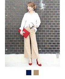 Rocotta by MOERY | Rocotta(ロコッタ) by moery センタープレスガウチョパンツ(スラックス)