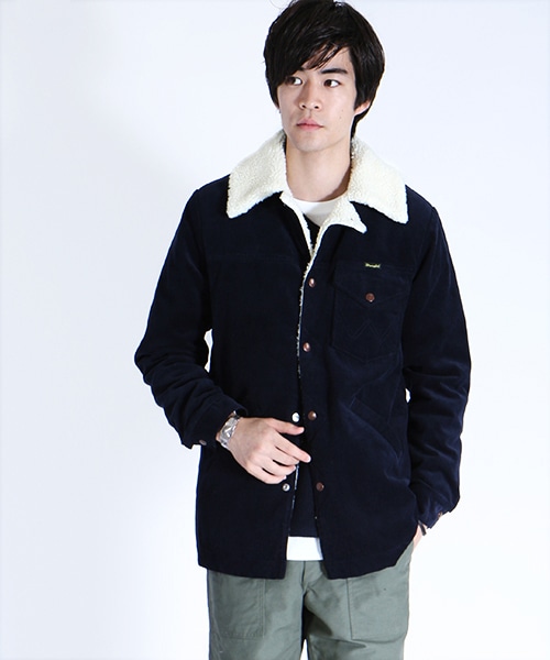 Wrangler（ラングラー）の「[送料無料]予約商品 別注ランチコートコーデュロイ（ジャケット/アウター・メンズ・ベージュ/ネイビー・S/M/L）」の2枚目の写真