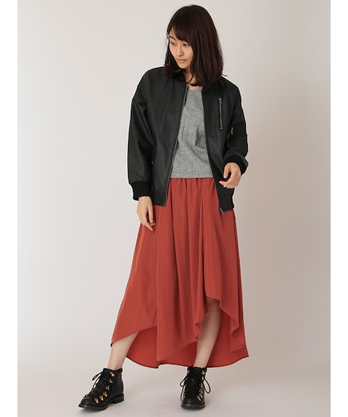 w closet（ダブルクローゼット）の「12G総針Vネックニット（トップス・レディース・ラベンダー/グレー/ブラウン/ブラック・FREE）」の12枚目の写真