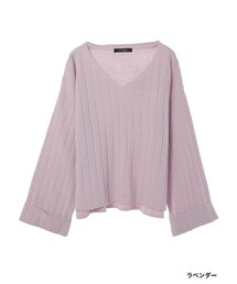 w closet | 12G総針Vネックニット(トップス)