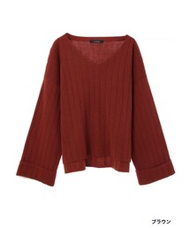 w closet | 12G総針Vネックニット(トップス)