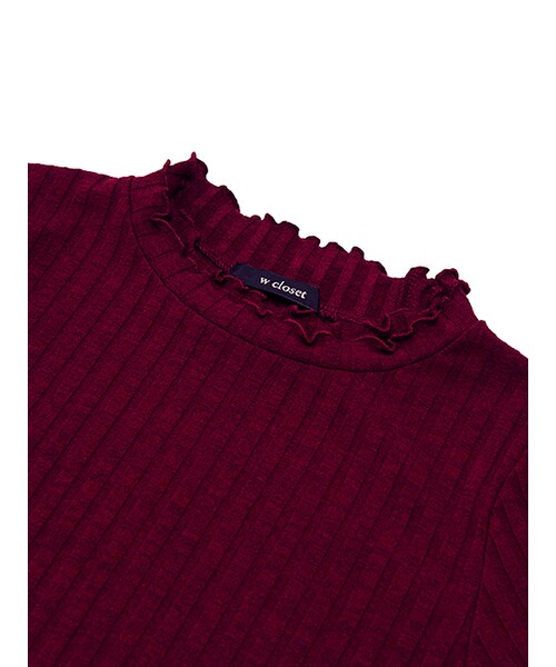 w closet（ダブルクローゼット）の「メローハイネックプルオーバー（トップス・レディース・オフホワイト/エンジ/チャコール/ブラック・FREE）」の8枚目の写真