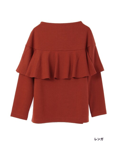 w closet（ダブルクローゼット）の「ボトルネックフリル付きプルオーバー（トップス・レディース・ミント/ピンク/レンガ/スミクロ・FREE）」の4枚目の写真