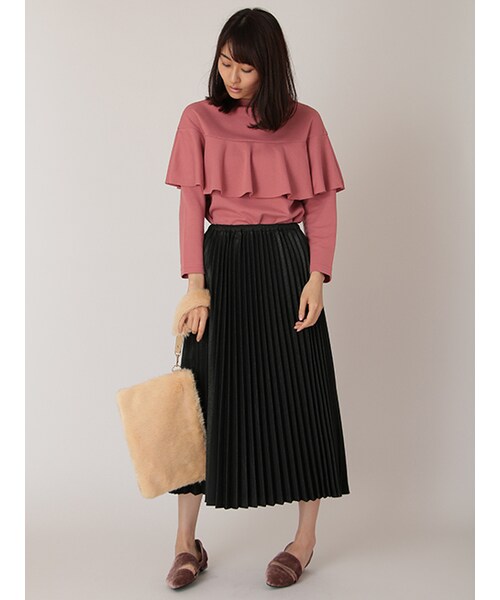 w closet（ダブルクローゼット）の「ボトルネックフリル付きプルオーバー（トップス・レディース・ミント/ピンク/レンガ/スミクロ・FREE）」の11枚目の写真