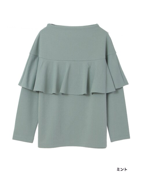 w closet（ダブルクローゼット）の「ボトルネックフリル付きプルオーバー（トップス・レディース・ミント/ピンク/レンガ/スミクロ・FREE）」の2枚目の写真