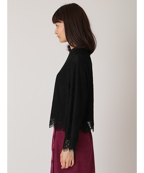 w closet（ダブルクローゼット）の「レーススカラッププルオーバー（トップス・レディース・オフホワイト/Dオレンジ/ブラック・FREE）」の5枚目の写真