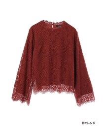 w closet | レーススカラッププルオーバー(トップス)
