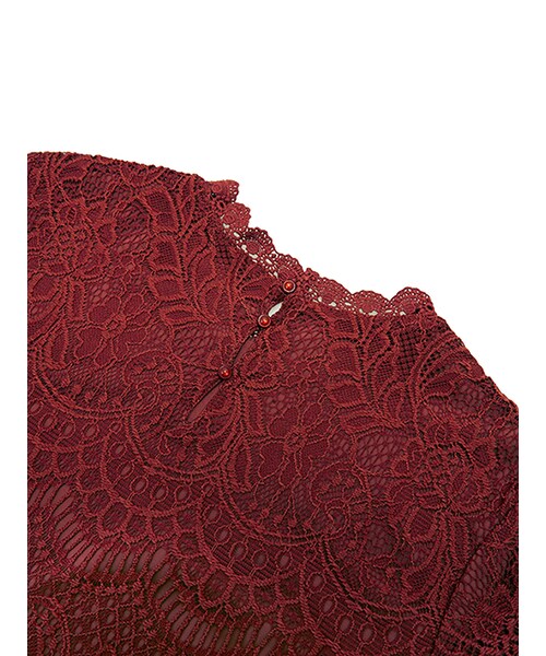 w closet（ダブルクローゼット）の「レーススカラッププルオーバー（トップス・レディース・オフホワイト/Dオレンジ/ブラック・FREE）」の10枚目の写真