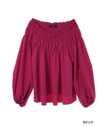 w closet | シャーリング長袖プルオーバー(トップス)