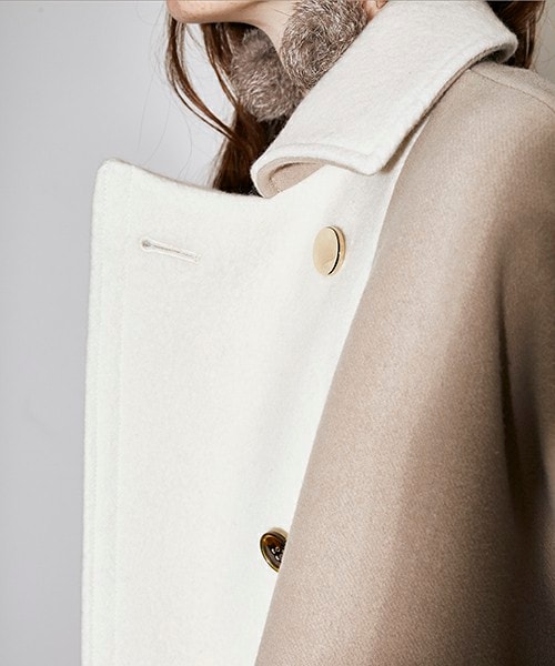 CINOH（チノ）の「オーバーサイズメルトンPコート ベージュ（その他・レディース・BGE/TAN/BLK・38）」の11枚目の写真