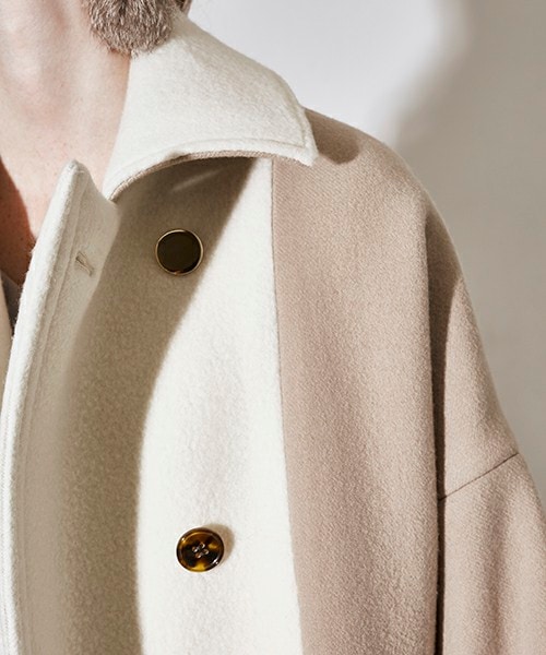 CINOH（チノ）の「オーバーサイズメルトンPコート ベージュ（その他・レディース・BGE/TAN/BLK・38）」の10枚目の写真