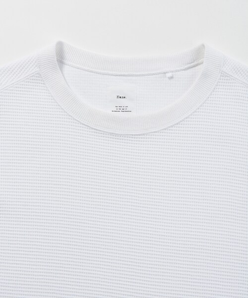 Name.（ネーム）の「ワッフルクルーネック（その他・メンズ・WHT/GRY・0/1）」の3枚目の写真